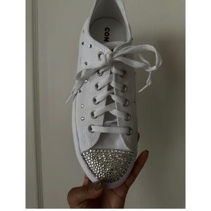 Customized blinged platform low tops